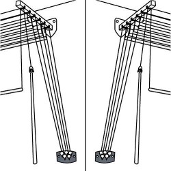 Gimi Lift 160 Stendibiancheria da Parete e Soffitto con Saliscendi 9.5 m