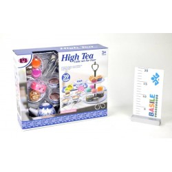 SET TE' METALLO/PLASTICA PASTICCINI CON ALZATINA 39 PZ