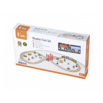 PISTA TRENO 39 PEZZI IN LEGNO 2