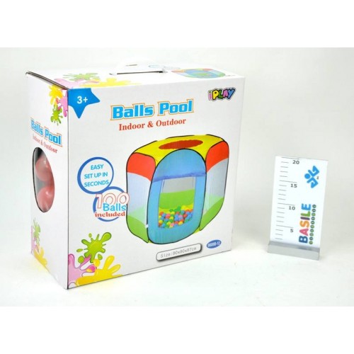 TENDA CASA CON 100 PALLINE MISURE 90X90X97CM