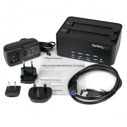 StarTech.com Dock duplicatore USB 3.0 a HD - Duplicatore di dischi rigidi/HDD indipendente Clonatore ed Eraser