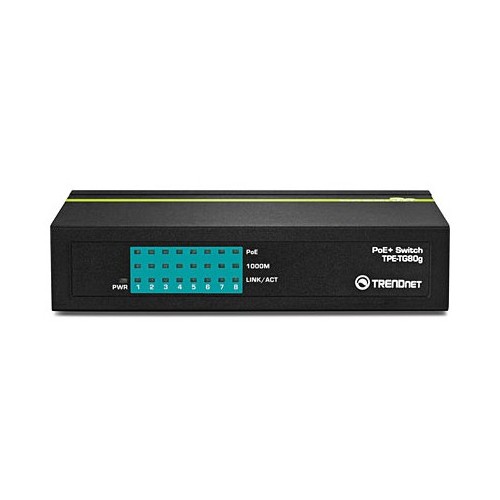 Trendnet TPE-TG80G switch di rete Nero Supporto...