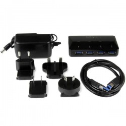 StarTech.com Hub USB 3.0 a 4 Porte con Porta di Ricarica Dedicata - 1 Porta x 2,4 Amp