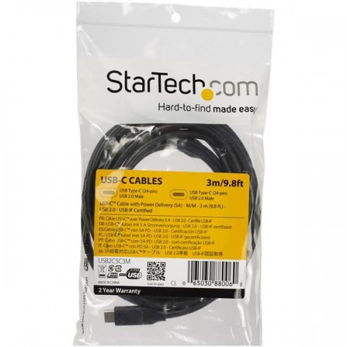 StarTech.com USB2C5C3M cavo USB 3 m 2.0 USB C Nero