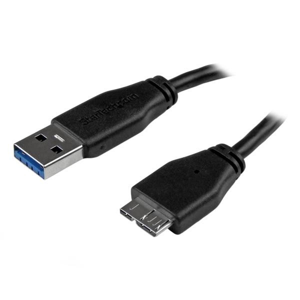StarTech.com Cavo USB 3.0 Tipo A a Micro B slim - Connettore USB3.0 A a Micro B slim Super...