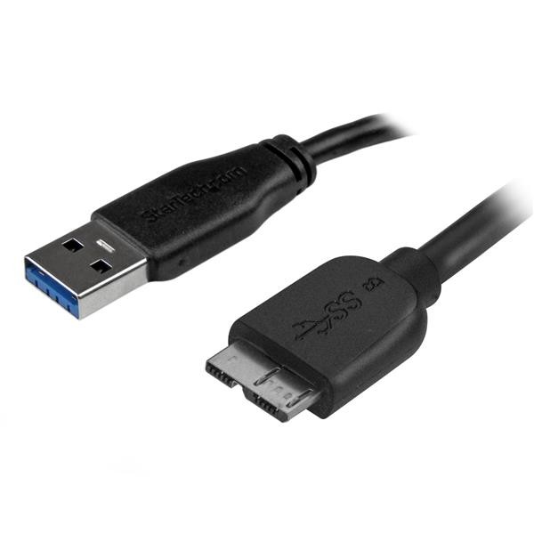 StarTech.com Cavo USB 3.0 Tipo A a Micro B slim - Connettore USB3.0 A a Micro B slim M/M -...