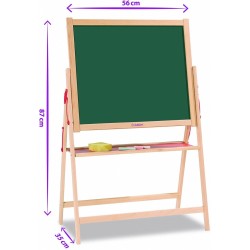 Eichhorn 100002578 - Lavagna in Legno con Cavalletto, 35x56x87 cm