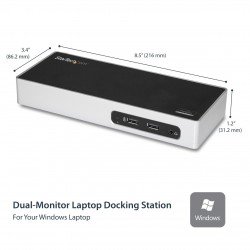 StarTech.com Docking Station per doppio Monitor USB 3.0 - HDMI e DVI / VGA