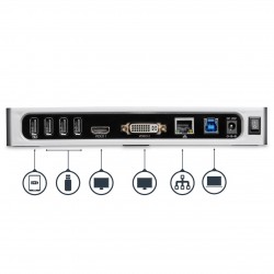 StarTech.com Docking Station per doppio Monitor USB 3.0 - HDMI e DVI / VGA