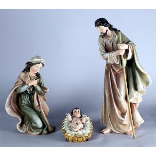 Nativita' in resina cm. 46 m.color - set 3 pz.