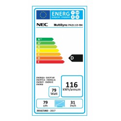 NEC MultiSync PA311D 78,7 cm (31") 4096 x 2160 Pixel 4K Ultra HD IPS Nero