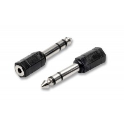 nuovaVideosuono 2/06 cavo di interfaccia e adattatore Jack 6.35mm Jack 3.5mm Nero, Cromo
