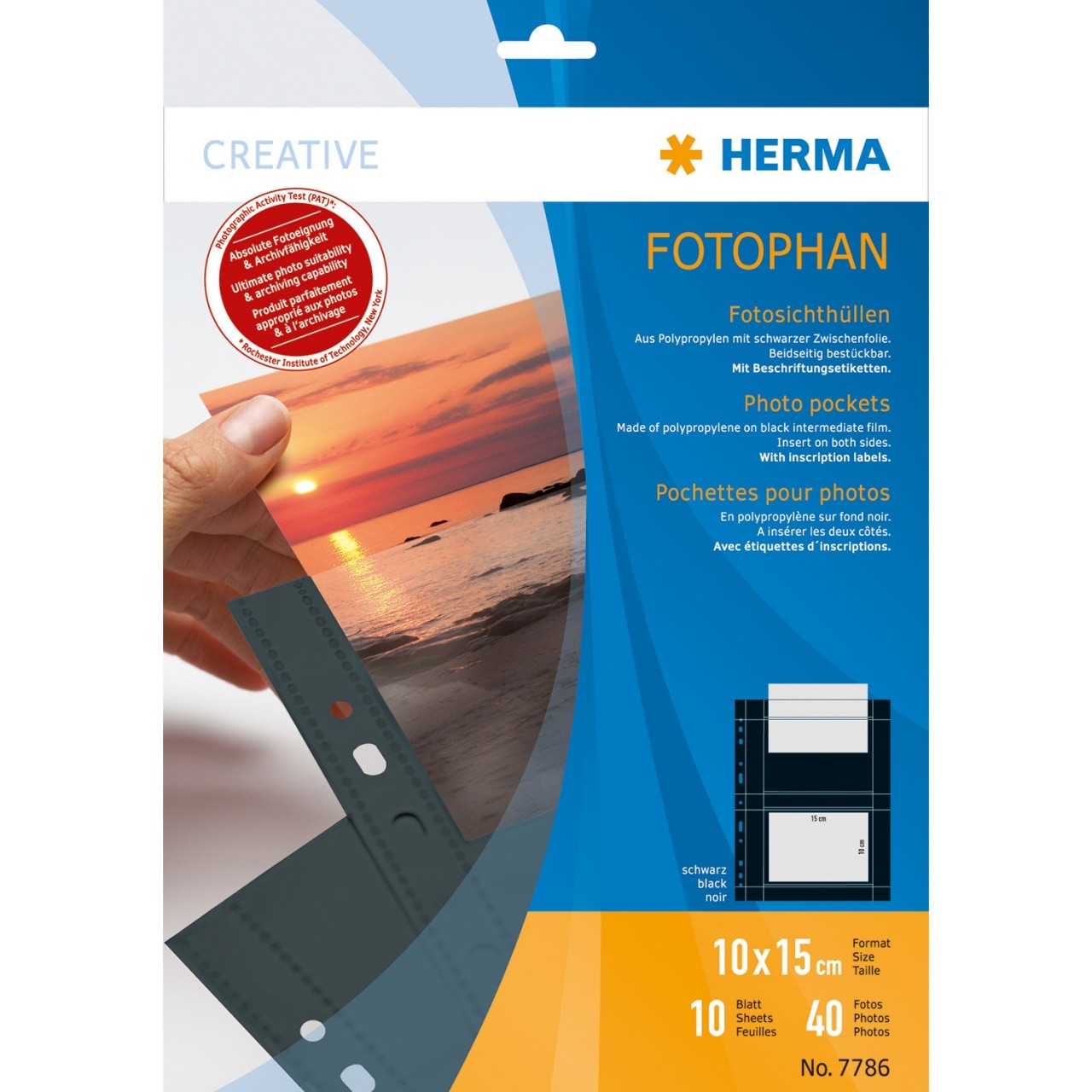 HERMA 7786 foglio di protezione 100 x 150 mm Polipropilene (PP) 10 pezzo(i)