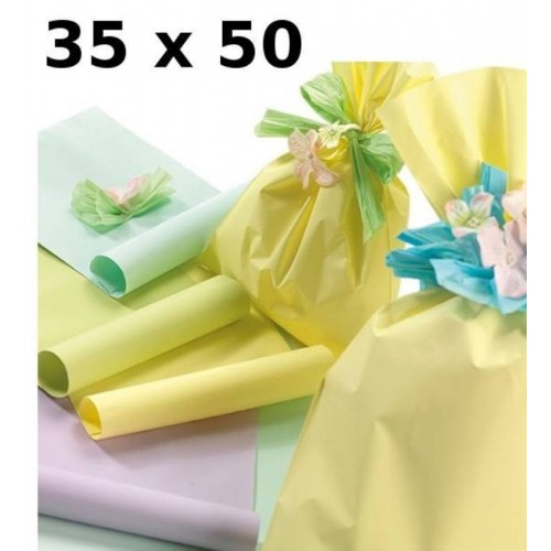 confezione 50 buste regalo ppl colori pastello...