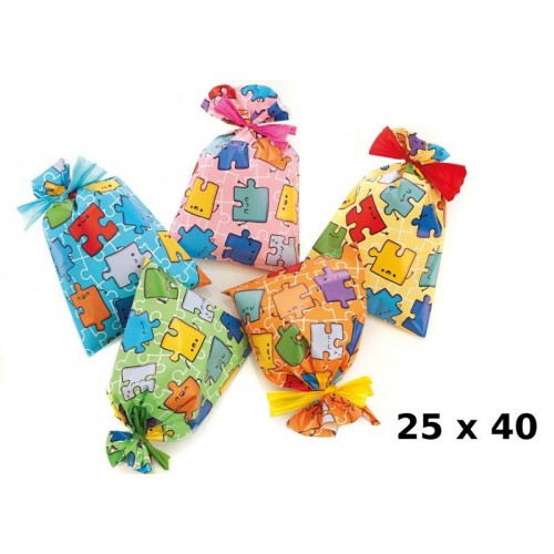 confezione 100 buste misura 25x40cm fantasia...