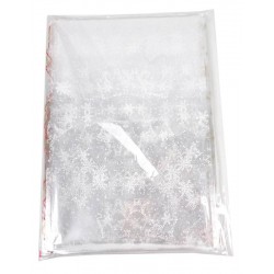 confezione 25 fogli trasparenti in cellophane con trame natalizie assortite - misura 100x130cm