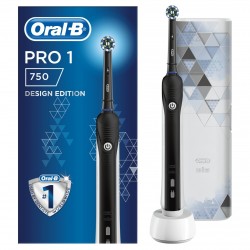 Oral-B PRO 1 - 750 Adulto Spazzolino rotante-oscillante Nero, Bianco