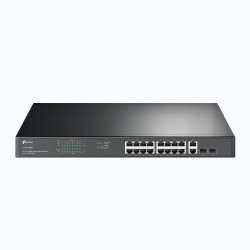 TP-LINK TL-SG1218MP switch di rete Fast Ethernet (10/100) Nero Supporto Power over Ethernet (PoE)