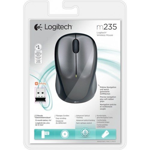 Logitech M235 mouse RF Wireless Ottico 1000 DPI...