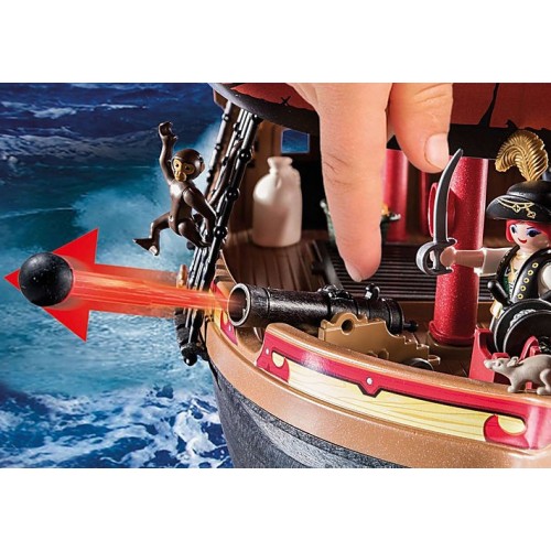 Playmobil Pirates 70411 - Galeone dei Pirati