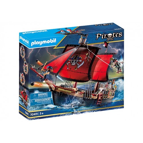 Playmobil Pirates 70411 - Galeone dei Pirati