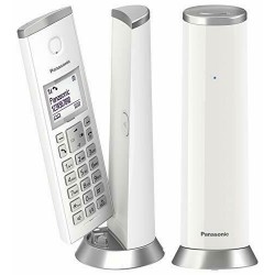 PANAS TEL.CORDLESS KX-TGK212JTW WHITE DECT GAP design DUO, display 1.5" vivavoce, rubrica 50 nume