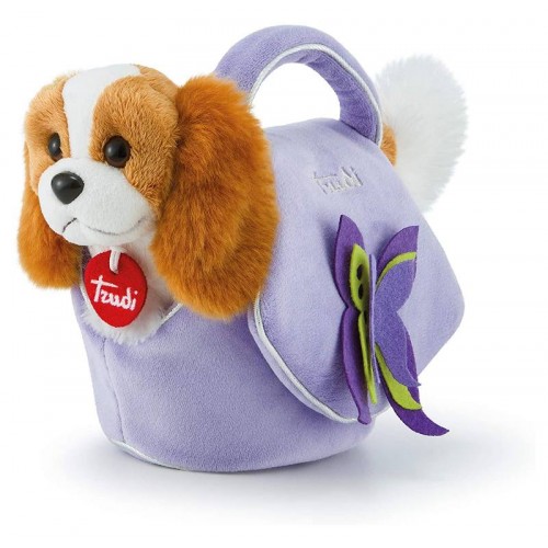 Cagnolino borsetta lilla farfalla XS