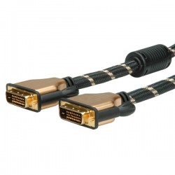 ROLINE GOLD Monitor Cable, DVI (24+1), Dual Link, M/M 3 m cavo DVI