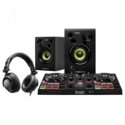 Hercules DJLearning Kit Nero Mixer con controllo DVS (Digital Vinyl System)