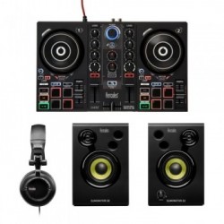 Hercules DJLearning Kit Nero Mixer con controllo DVS (Digital Vinyl System)