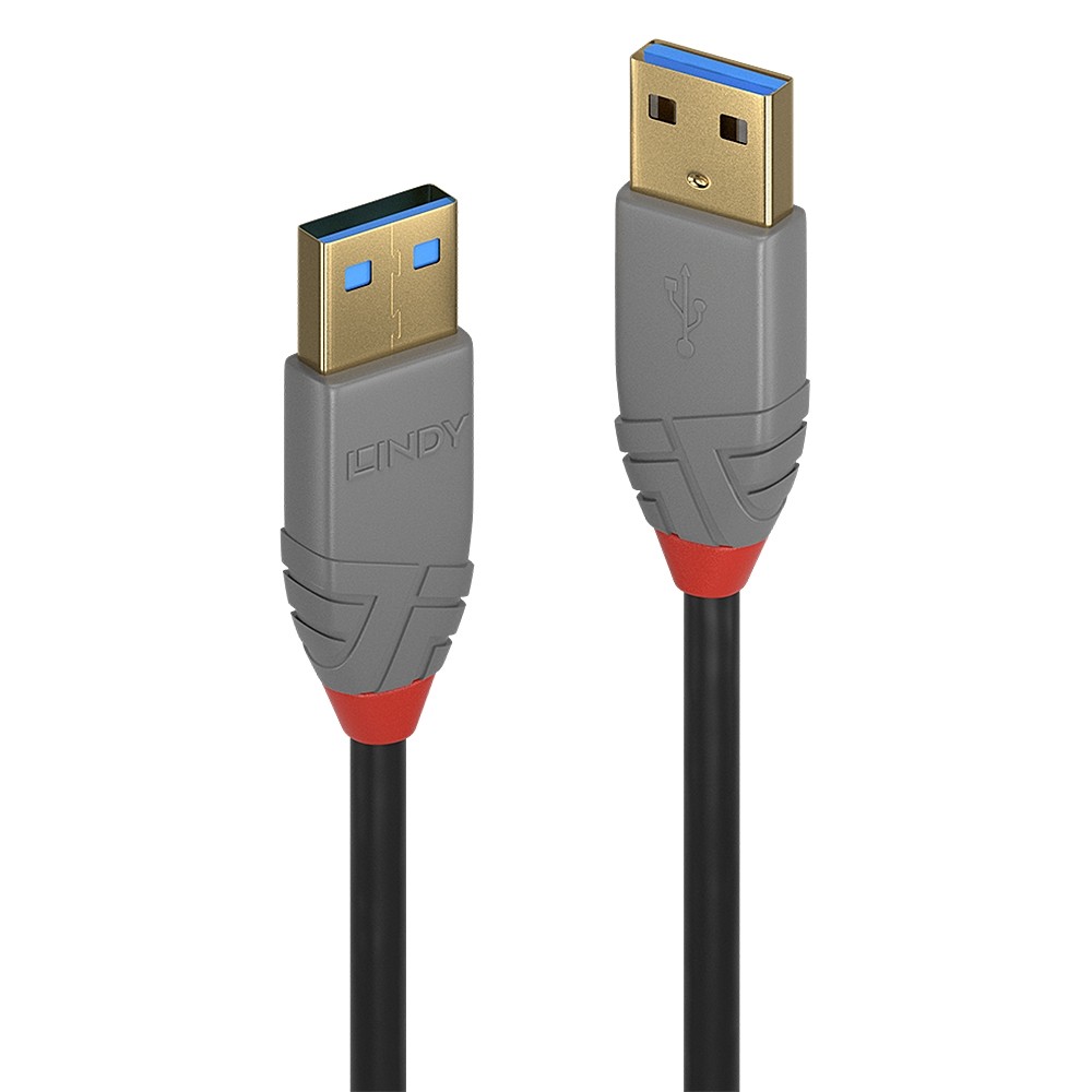 Lindy 36754 cavo USB 5 m 3.2 Gen 1 (3.1 Gen 1) USB A Nero, Grigio