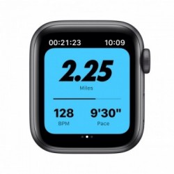 Apple Watch Nike SE GPS, 40mm in alluminio grigio siderale con cinturino Sport Nike Antracite/Nero