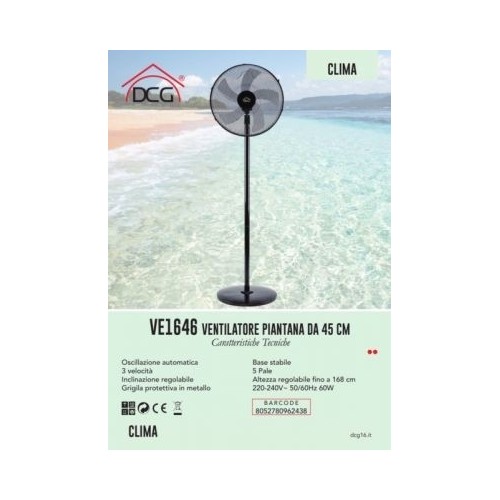 DCG VENTIL.PIANT VE1646 45 CM 3 velocita...