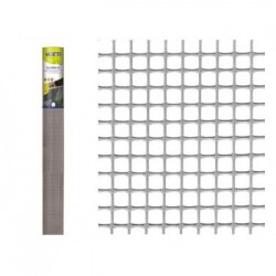 Rete in plastica multiuso a maglia quadra Prodotta in HDPE, polietilene ad alta densitÃ  1,0 x 5,0 mt Argento Quadra