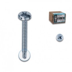 Viti autoperforanti / autofilettanti per metallo Testa cilindrica - impronta croce  3,9X38 mm Zincata Bianca Drillex