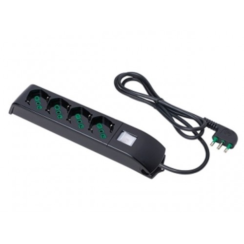 MULTIP NERA 4 USCITE H05VV-F 2P+T 16A S17