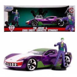 Joker 2009 Chevy Corvette Stingray in scala 1:24 die-cast con personaggio di Jocker in die cast