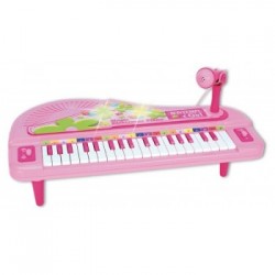 Pianoforte elettronico a coda con microfono, 37 tasti, effetti luminosi, 37 brani preregistrati, gambe smontabili