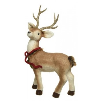 FOAM DEER W WOOL 457686